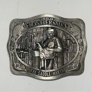 American Frontiersmen Pewter Belt Buckle Limited Edition